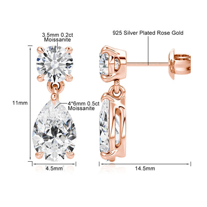 Women’s Waterdrop Moissanite Earrings