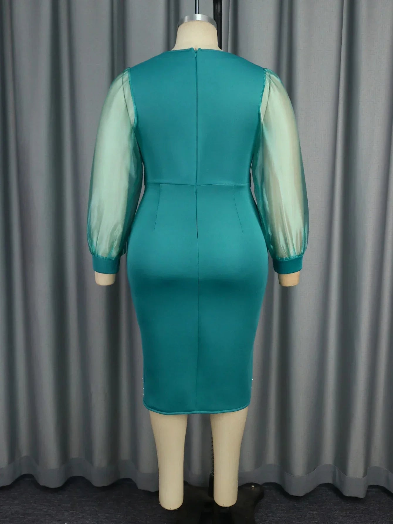 Luxury V-Neck Beaded Evening Dress