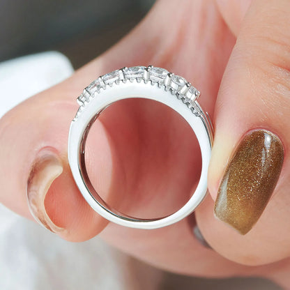 Moissanite Eternity Wedding Band