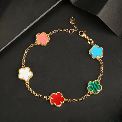 Five Leaf Flower Bracelet