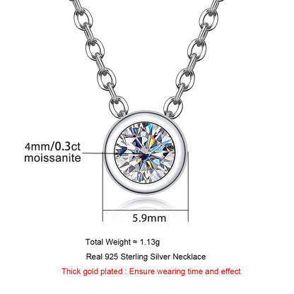 Moissanite Pendant Necklace