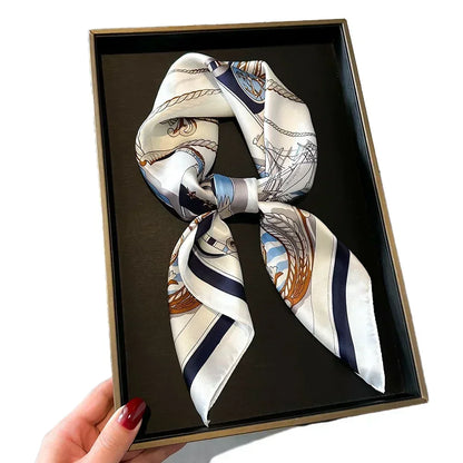 Luxury Print Silk Square Scarf