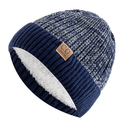 Two-Tone Fur Lined Winter Beanie