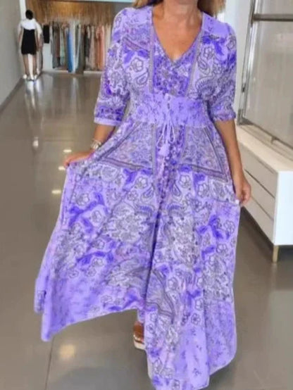 Boho Floral Maxi Dress