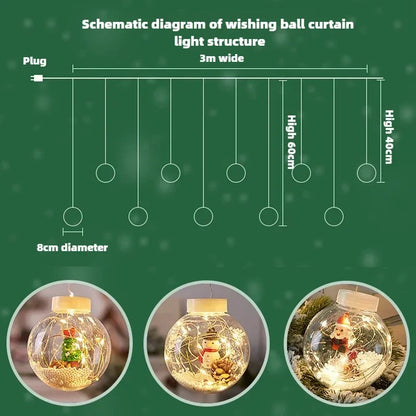 LED Santa Curtain Lights