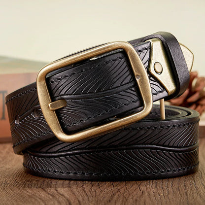 Real cowhide leather belt