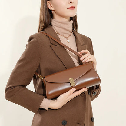 Square Leather Shoulder Bag