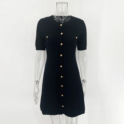 Ribbed Knit Mini Dress