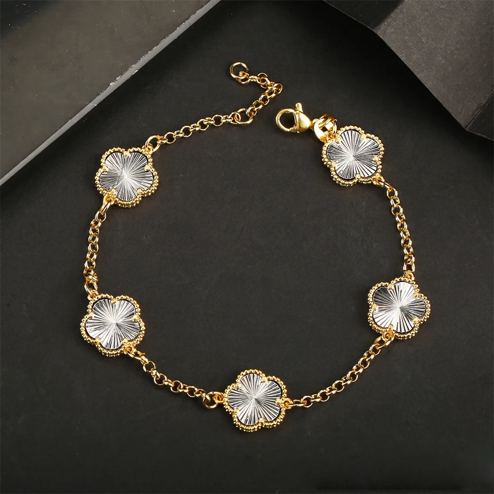 Five Leaf Flower Bracelet