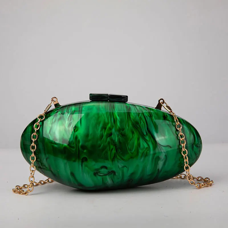Pearl Acrylic Evening Clutch Bag