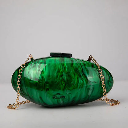 Pearl Acrylic Evening Clutch Bag