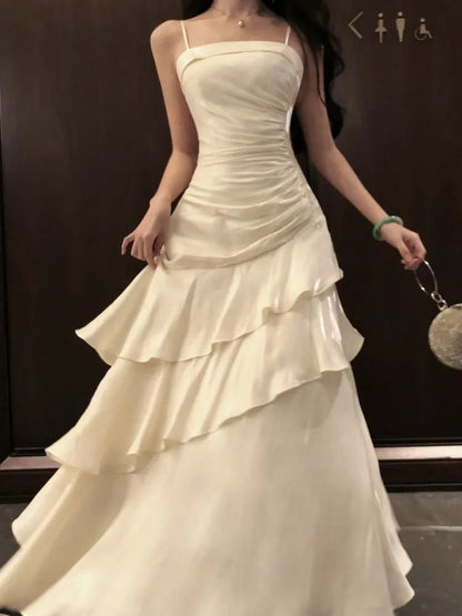 Ruffled Mermaid Sling Dress