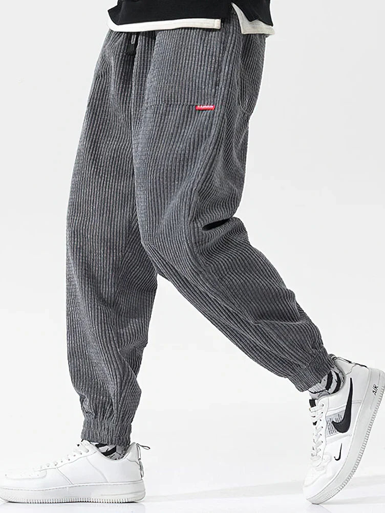 Corduroy baggy joggers