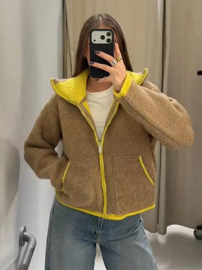 Colorblock Zipper Jacket