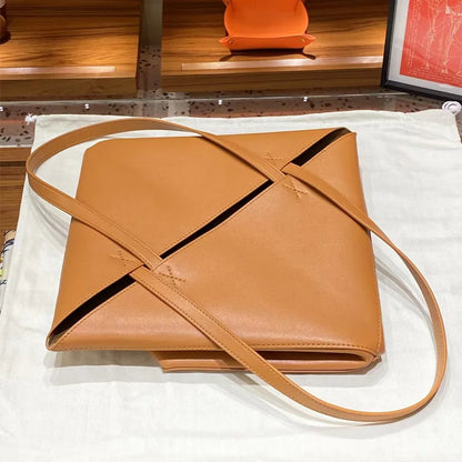 Folding Leather Handbag