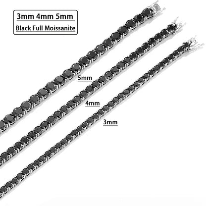 Black Moissanite Tennis Bracelet