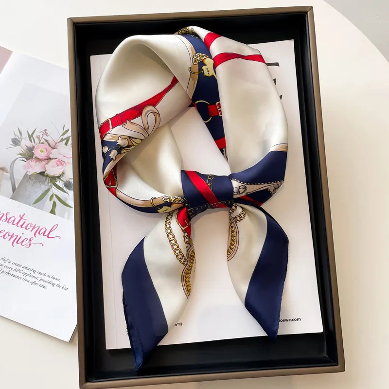 Elegant Silk Feel Square Scarf