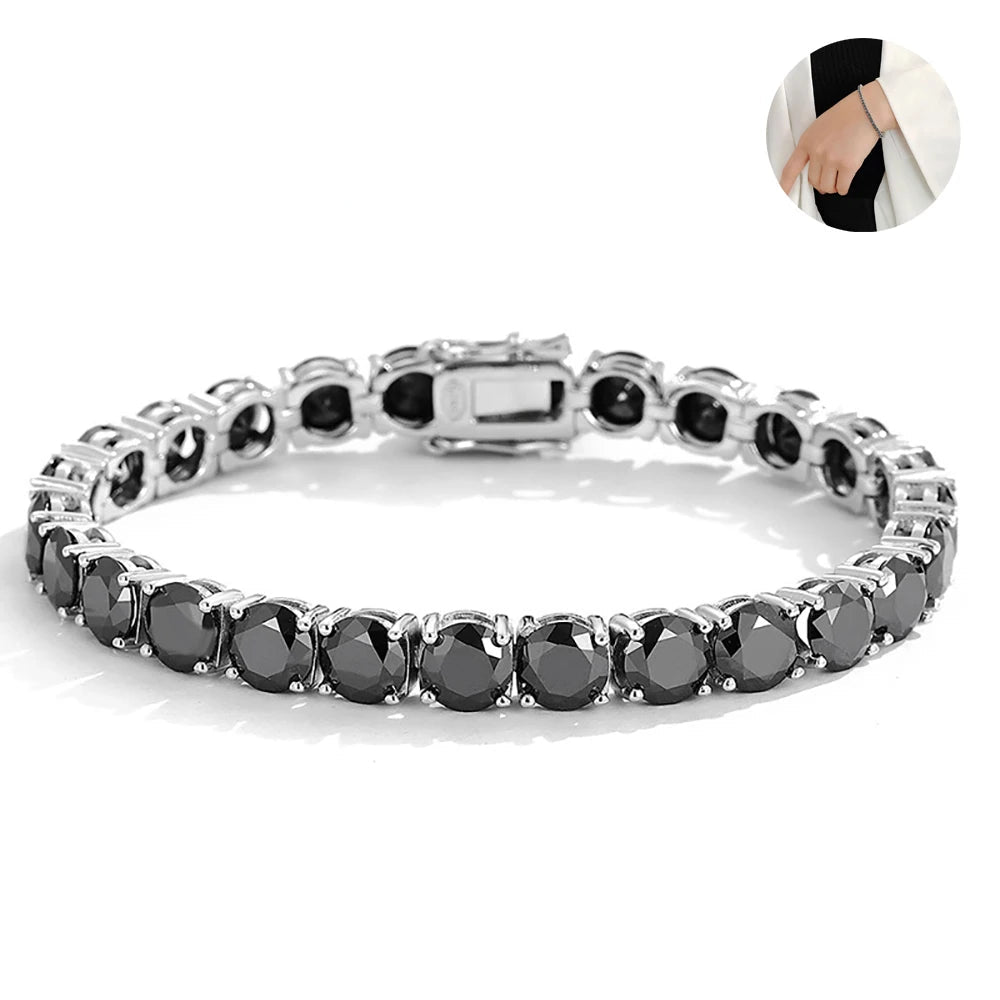 Black Moissanite Tennis Bracelet