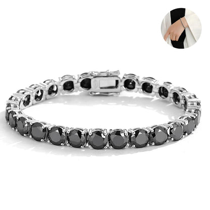 Black Moissanite Tennis Bracelet