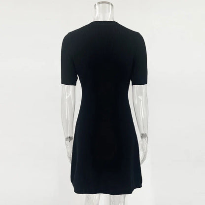 Ribbed Knit Mini Dress