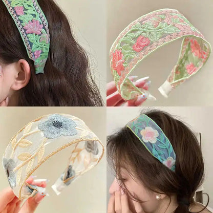 Embroidery Flower Hairband