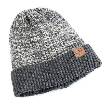 Two-Tone Fur Lined Winter Beanie