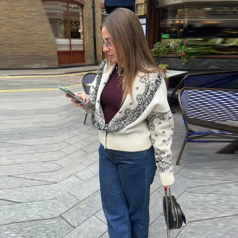 Tassel Patchwork Cardigan