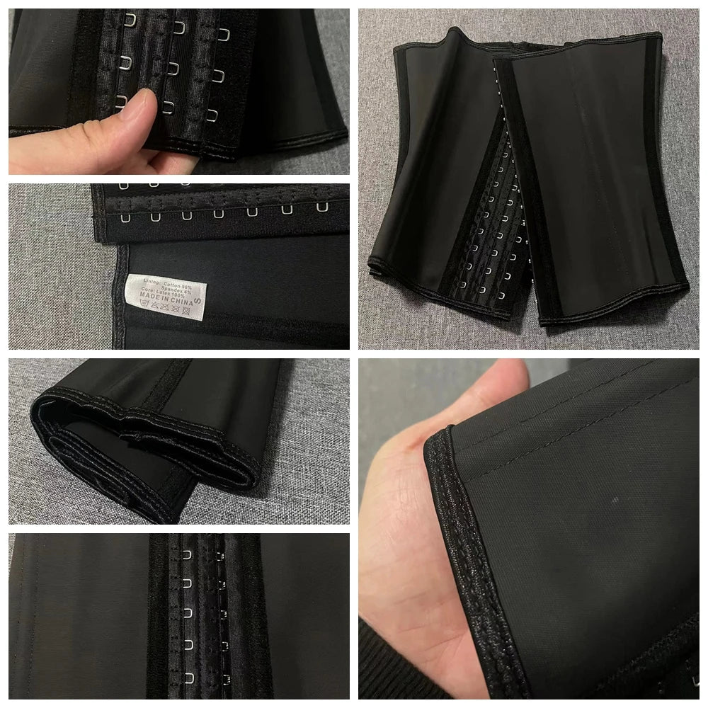 9-Steel-Bone Underbust Latex Waist Trainer