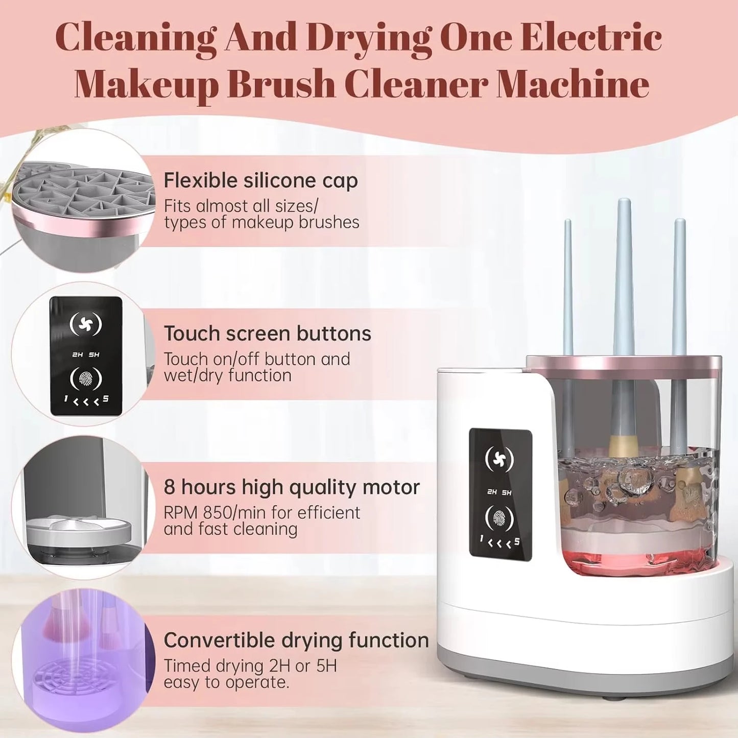 3-in-1 Electric Makeup Brush Cleaner