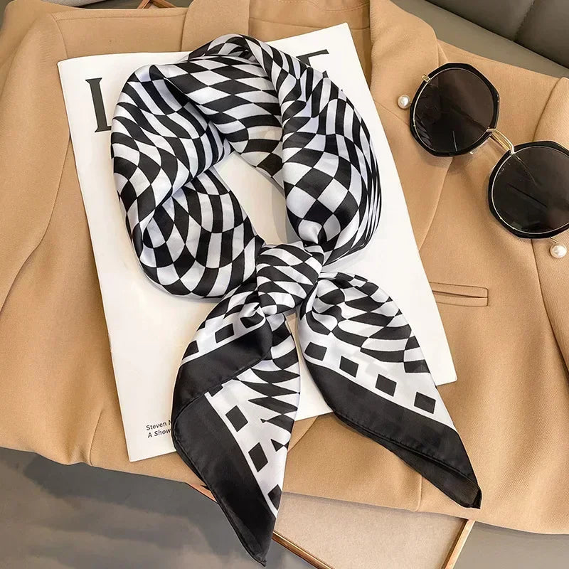 Luxury Print Silk Square Scarf