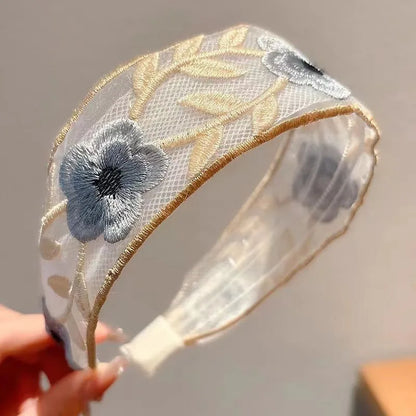 Embroidery Flower Hairband
