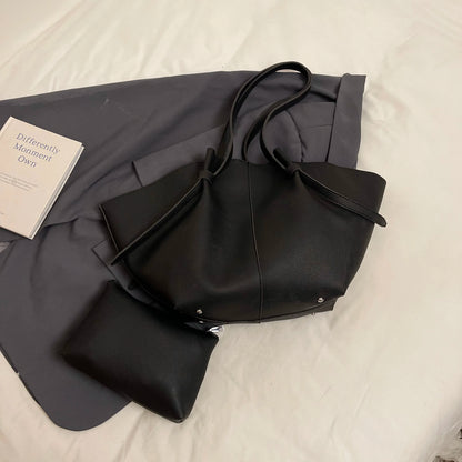 PU Leather 2-in-1 Shoulder Tote