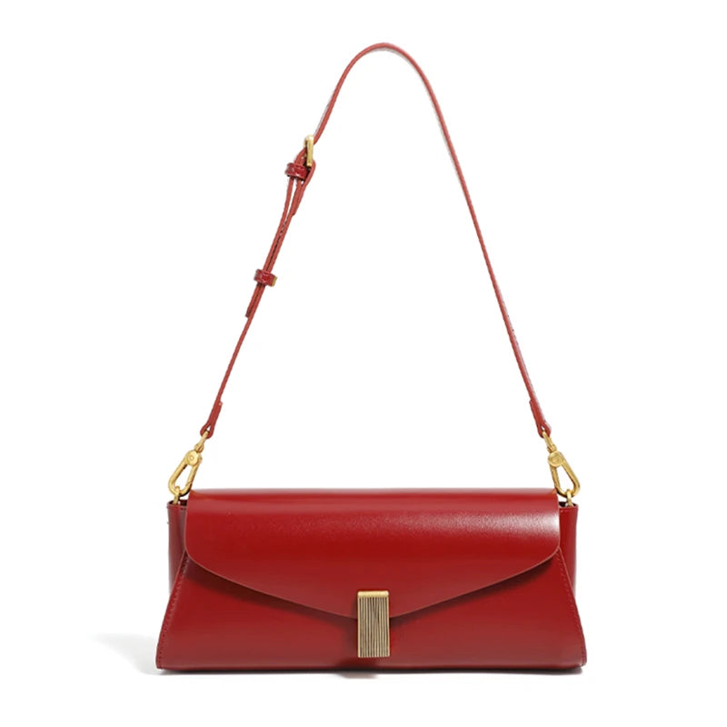 Square Leather Shoulder Bag