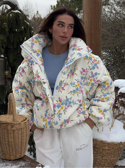 Floral Puffer Jacket