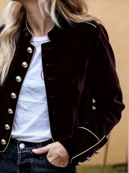 Velvet Wine Red Jacket