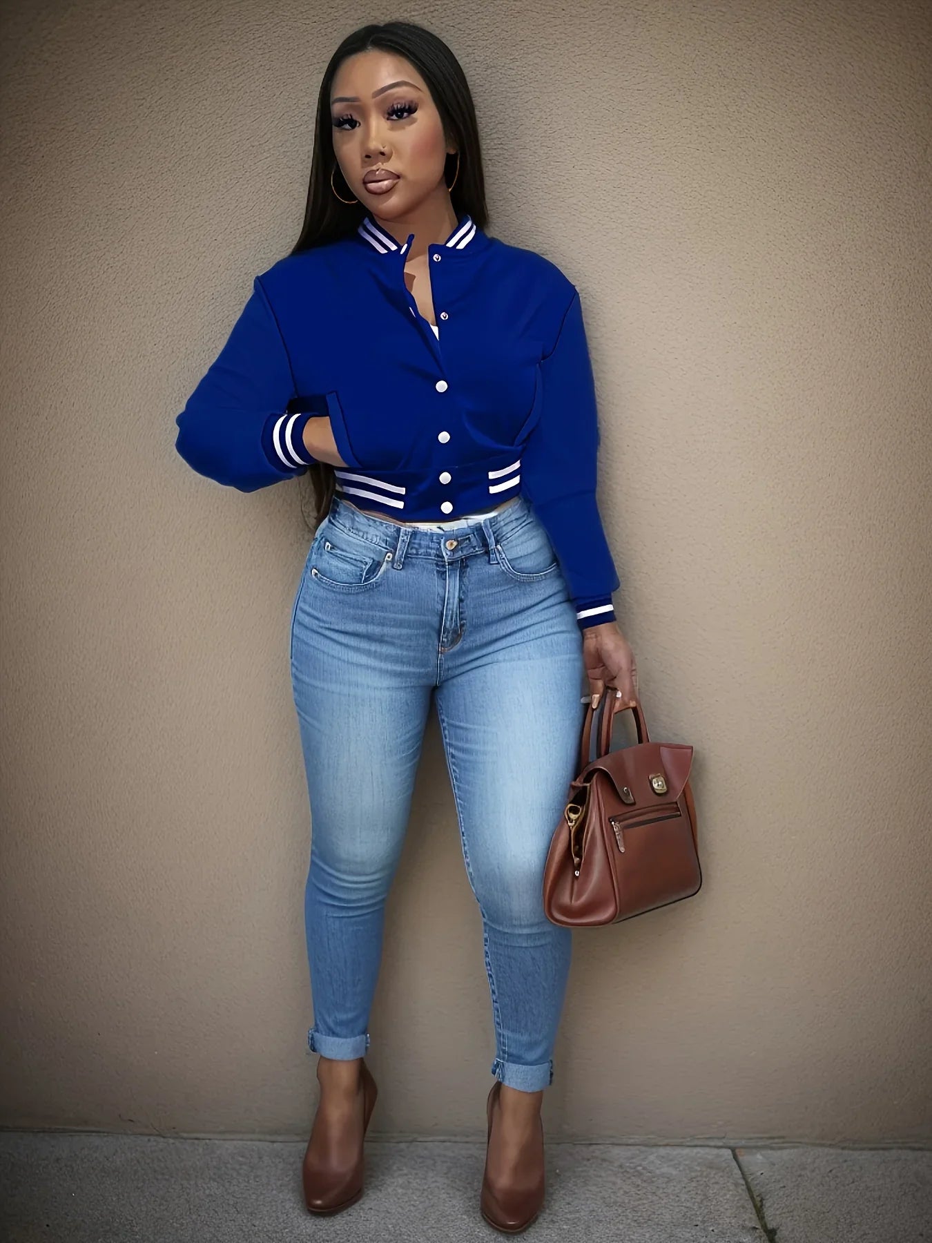 Women's Casual Baseball Jacket