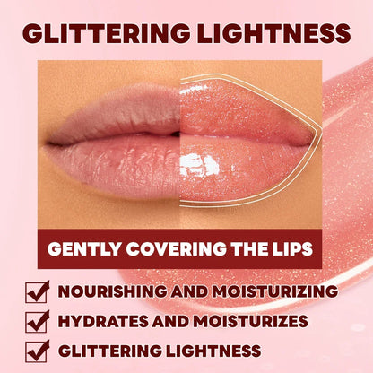 Qibest 8-Color Shimmer Glitter Lip Gloss