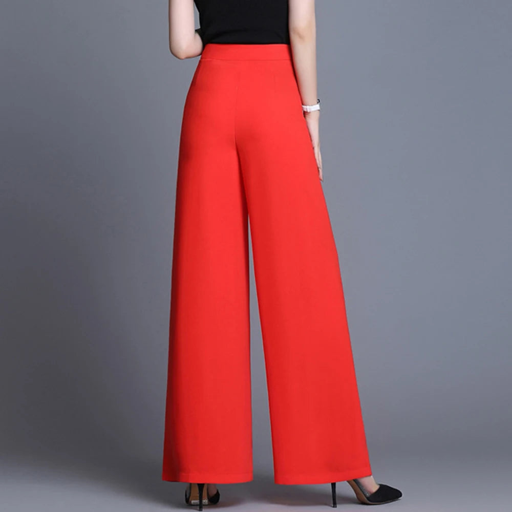 Wide Leg Chiffon Pants