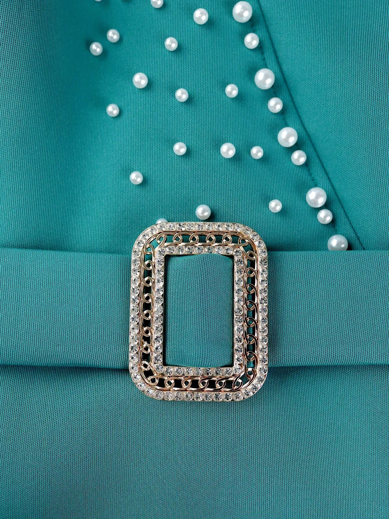 Luxury V-Neck Beaded Evening Dress