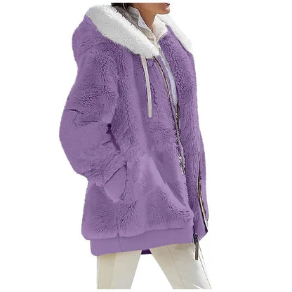Hooded Fleece Zipper Jacket
