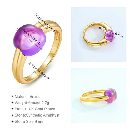 ALLNOEL Colorful Candy Gem Ring