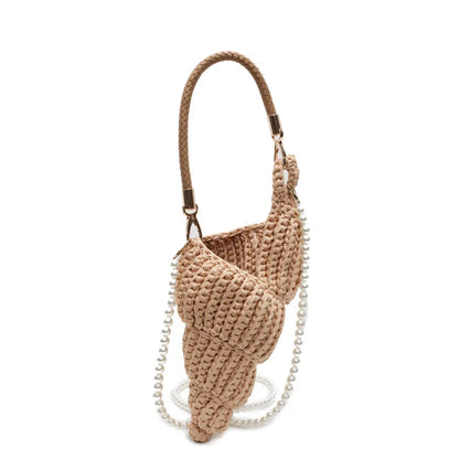 Hand-Woven Conch Pearl Chain Bag