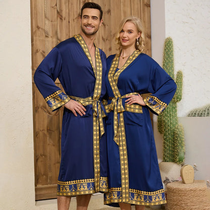 Autumn Baroque Style Couple Robe