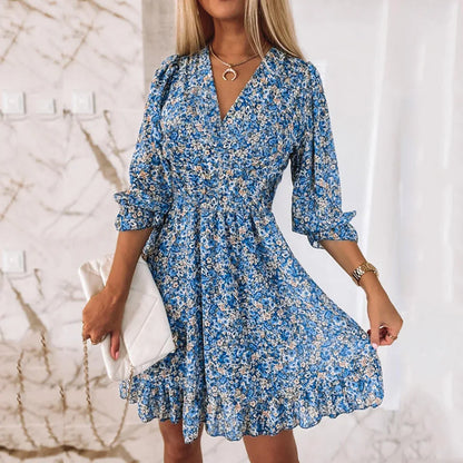 Bohemian Printed Mini Dress
