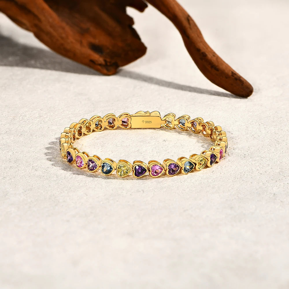 Sapphire Heart Bracelet