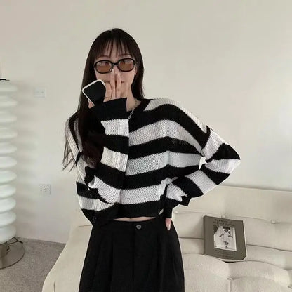 Striped Cropped Sweater