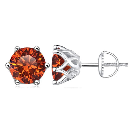 Colorful Moissanite Stud Earrings