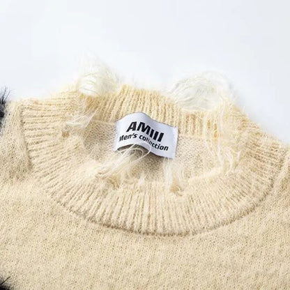 Cat Pattern Retro Sweater