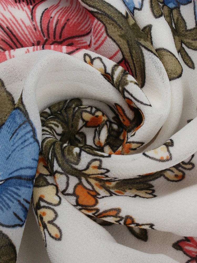 Floral V-Neck Chiffon Dress