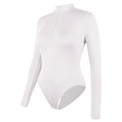 Shapewear Zip Front Long Sleeve Bodysuit